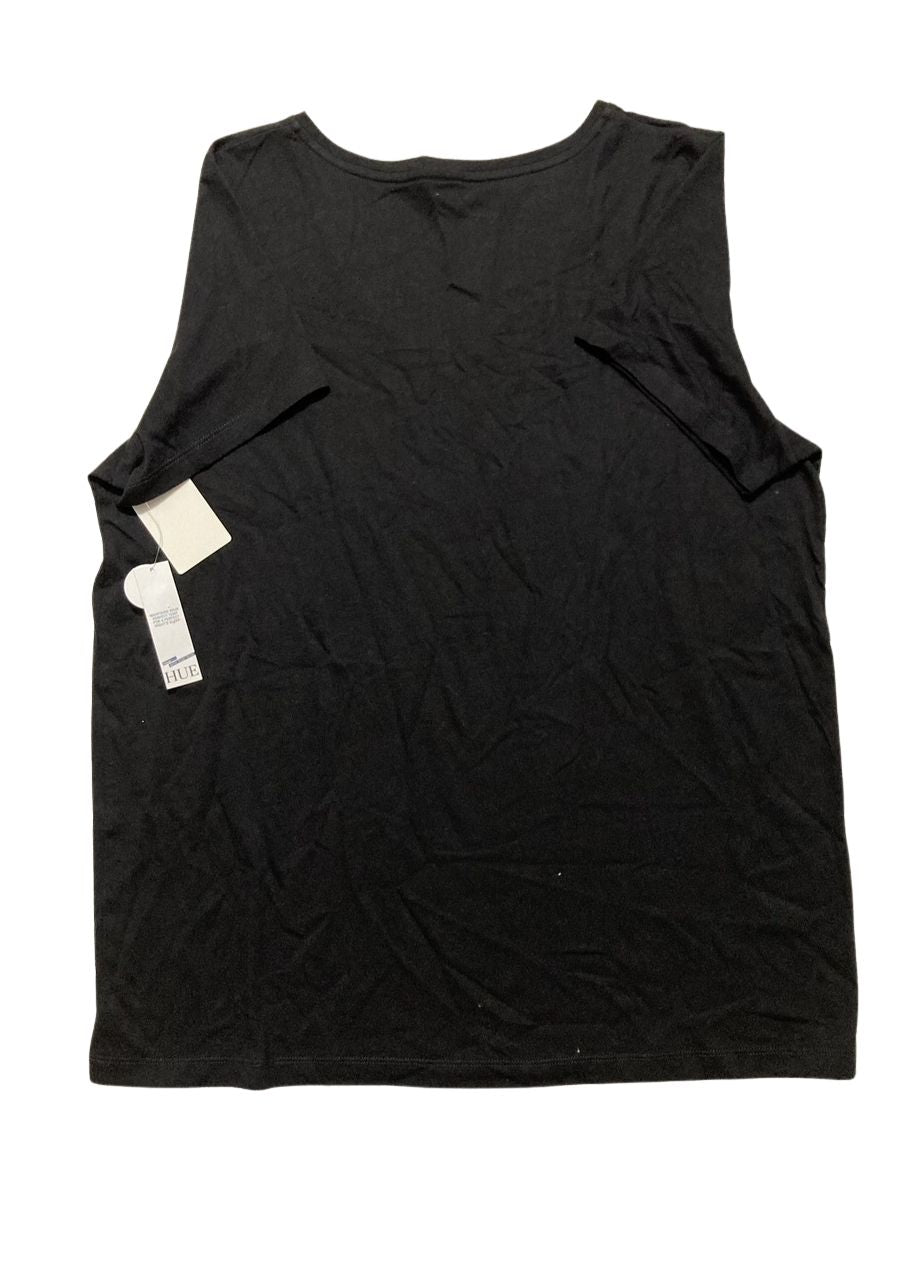 HUE Sleepwell Solid V-Neck T-Shirt BLACK L