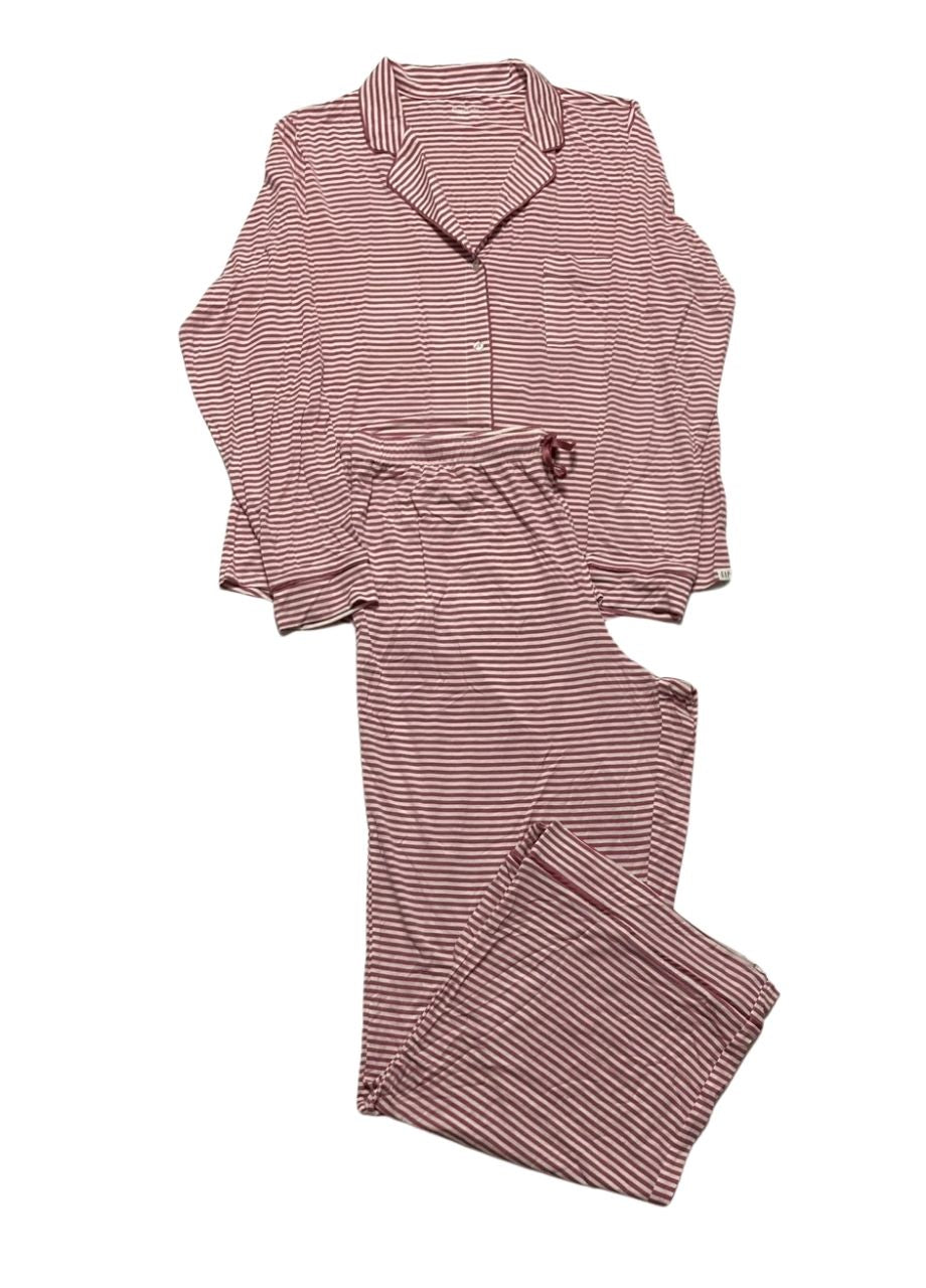 GAPBODY Forever Favorite Pajama Set ROSE STRIPE L