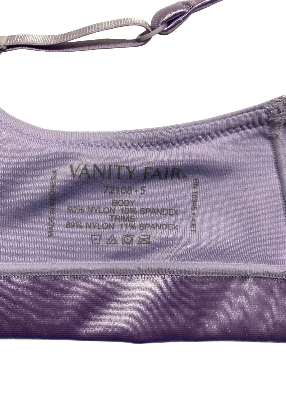VANITY FAIR Illumination Wireless Bralette LAVANDER S