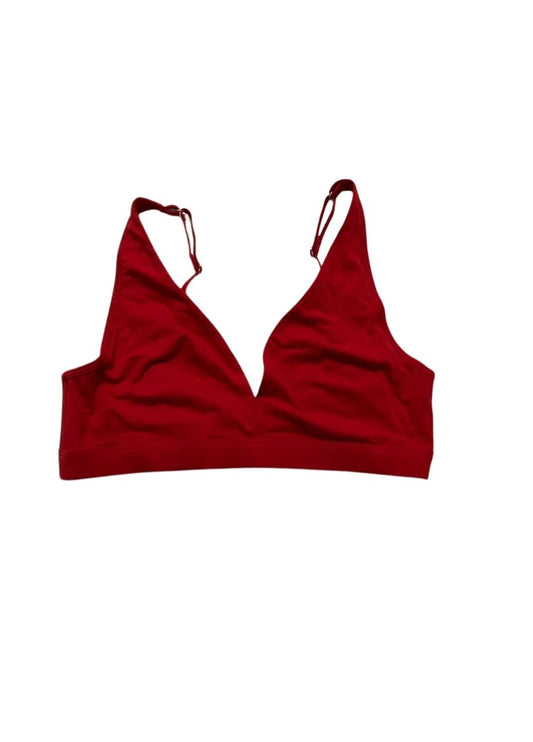 STATE OF DAY Cotton Blend Bralette TANGO RED M