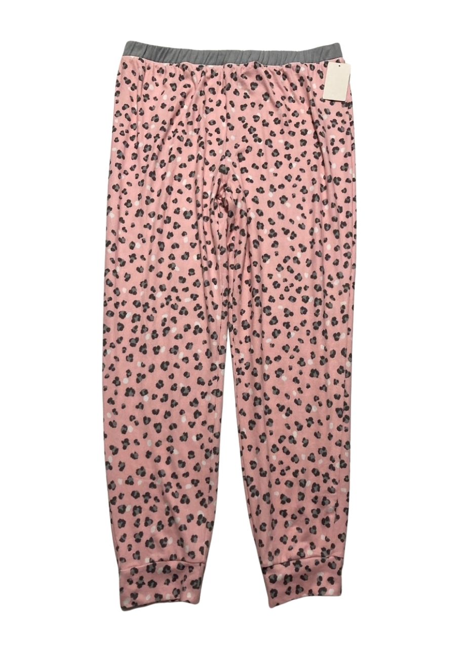 CUDDL DUDS Pink Leopard Soft Warm Pajama Pants PINK L