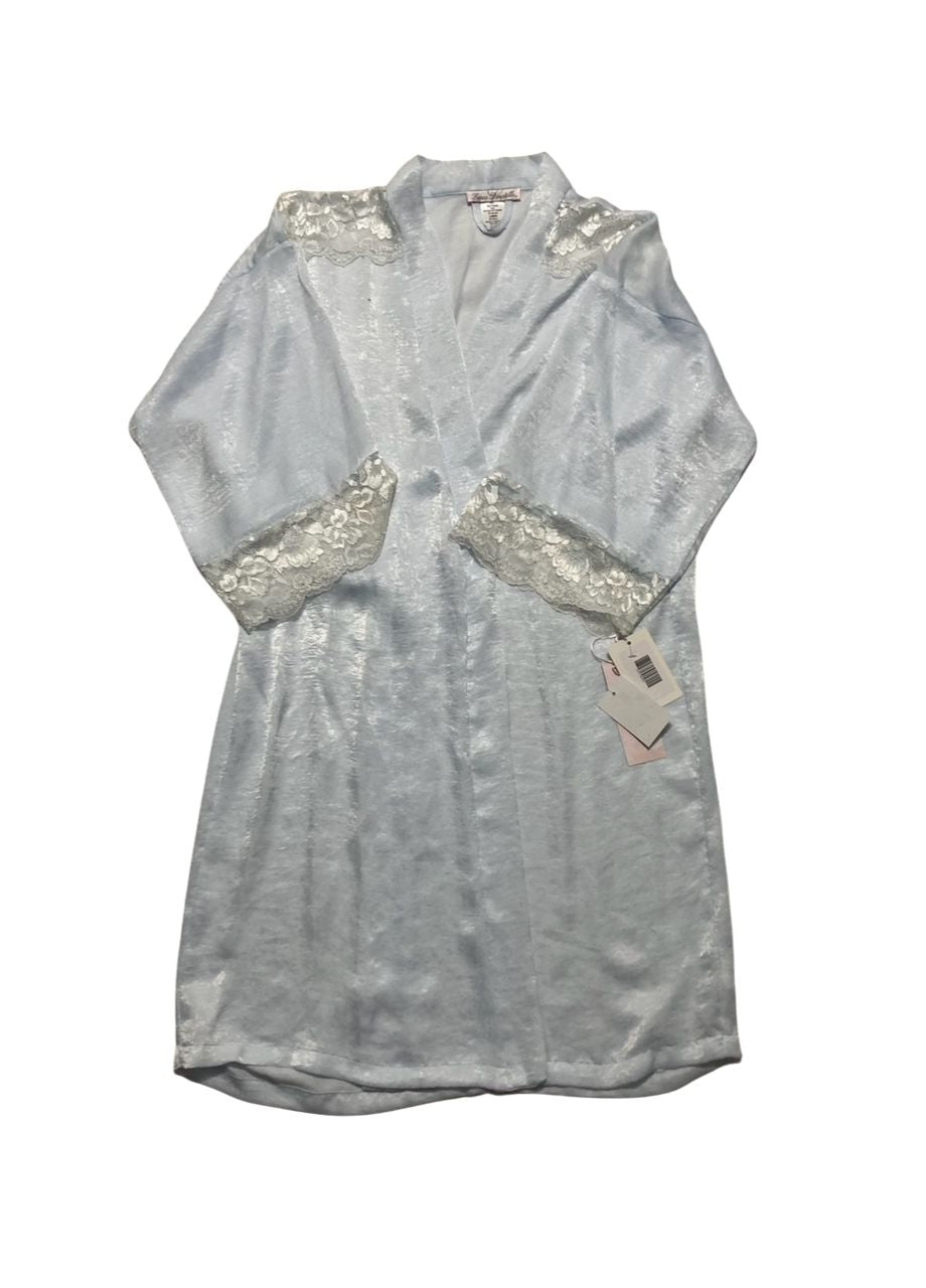 NWD LINEA DONATELLA Luxe Satin Bridal Robe PALE BLUE S/M