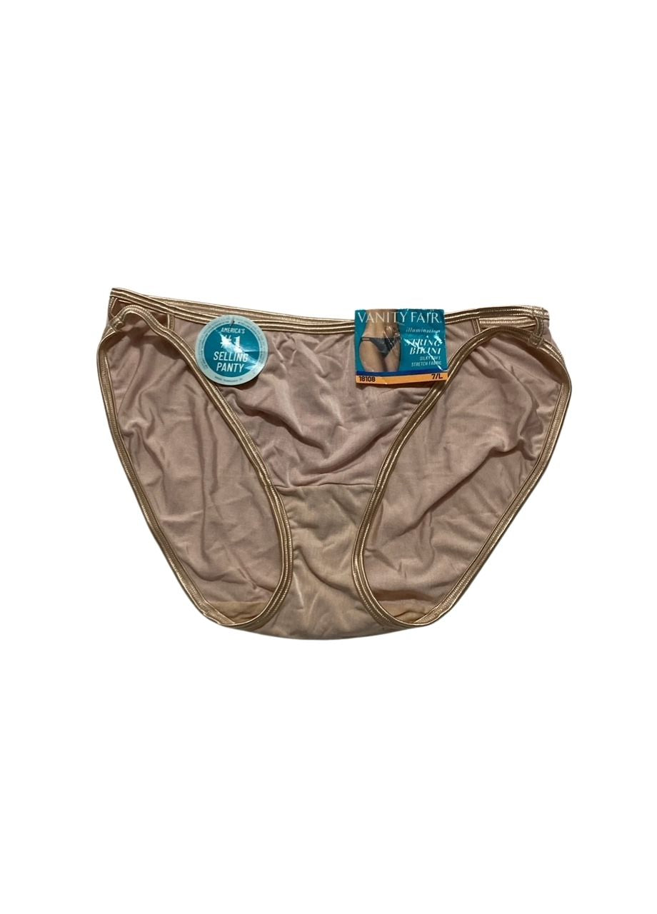 VANITY FAIR Illumination String Bikini Panties ROSE BEIGE L