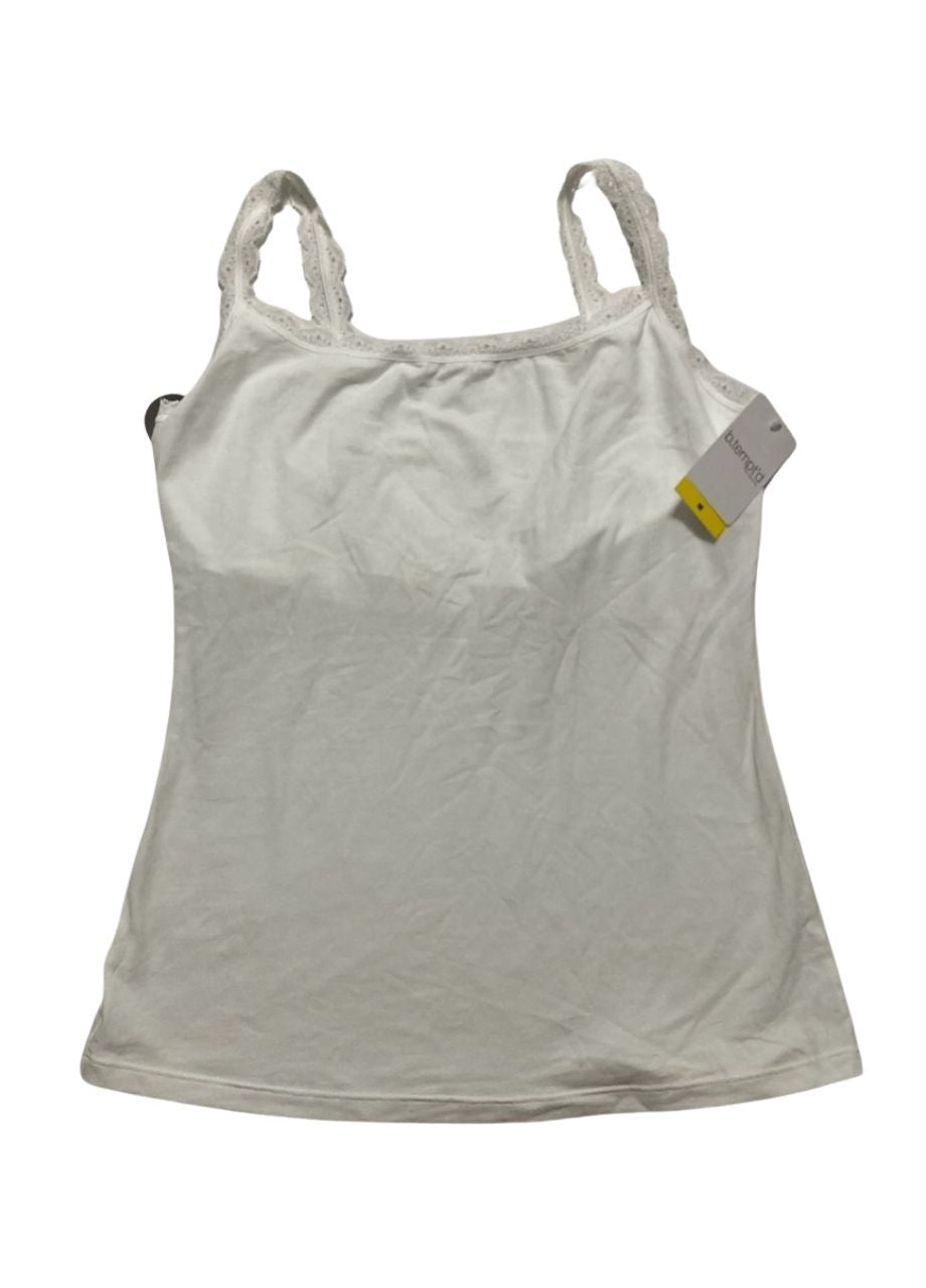 B.TEMPT'D Inspired Eyelet Lace Trim Camisole WHITE M