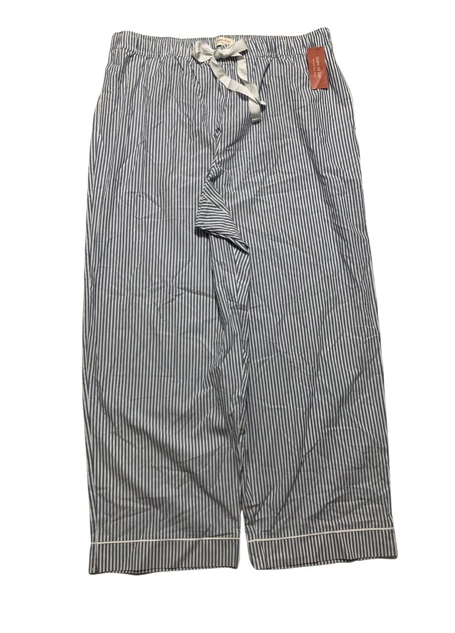 STATE OF DAY Poplin Pajama Pants BLUE STRIPE