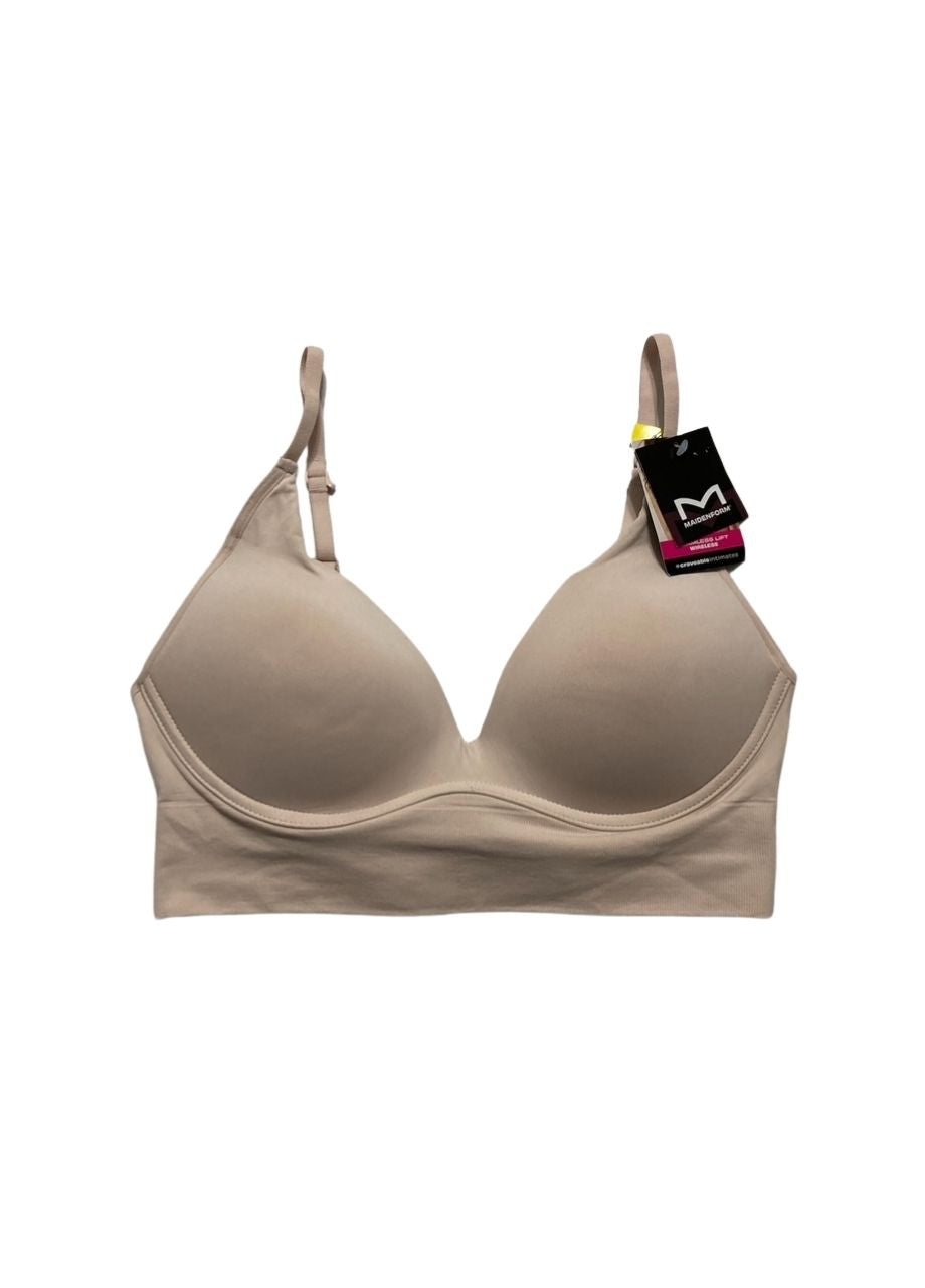 MAIDENFORM Push-up Bra, M Seamless Lift Longline Bralette SANDSHELL M