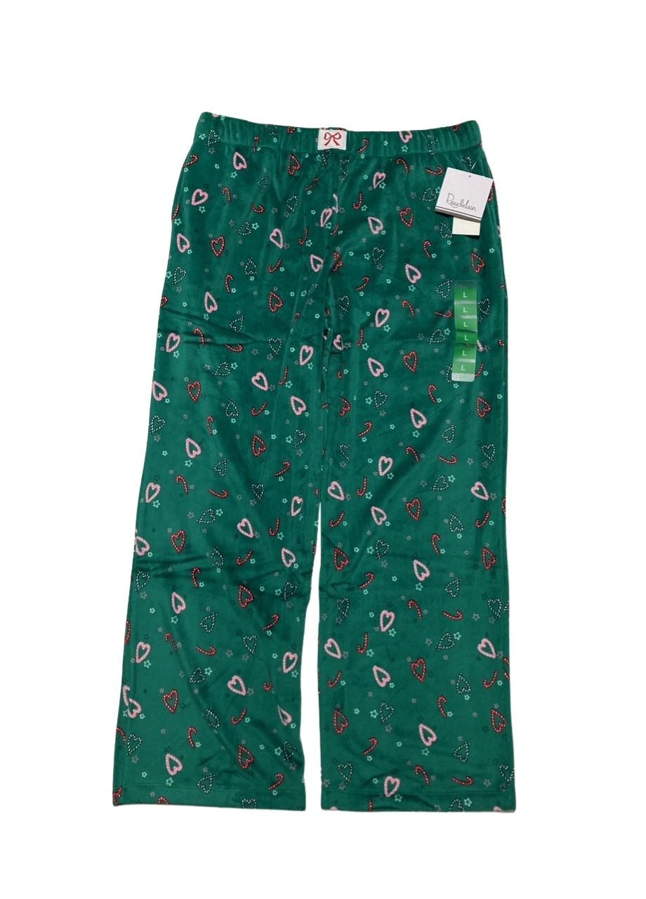 ROUDELAIN Velour Open Leg Pull-On Pants CURLY CANES