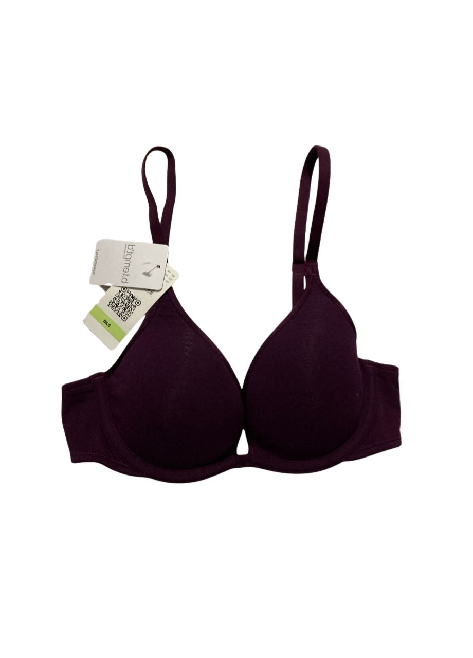 B.TEMPT´D Cotton to a Tee Plunge Convertible T-Shirt Bra PURPLE 32B