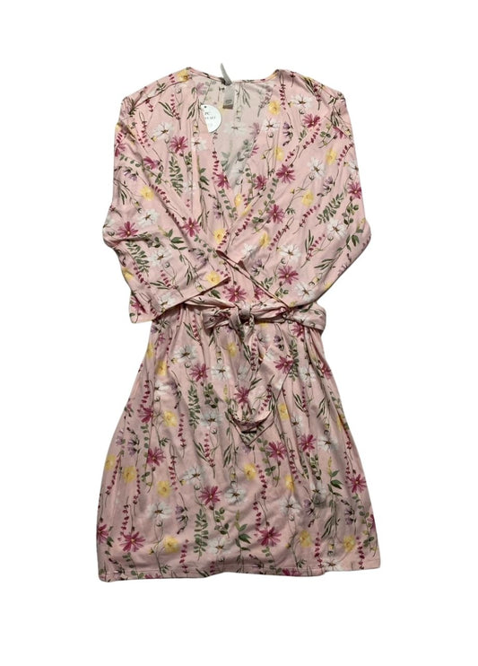 FLORA NIKROOZ Sabrina Printed Travelset robe SHELL PINK M