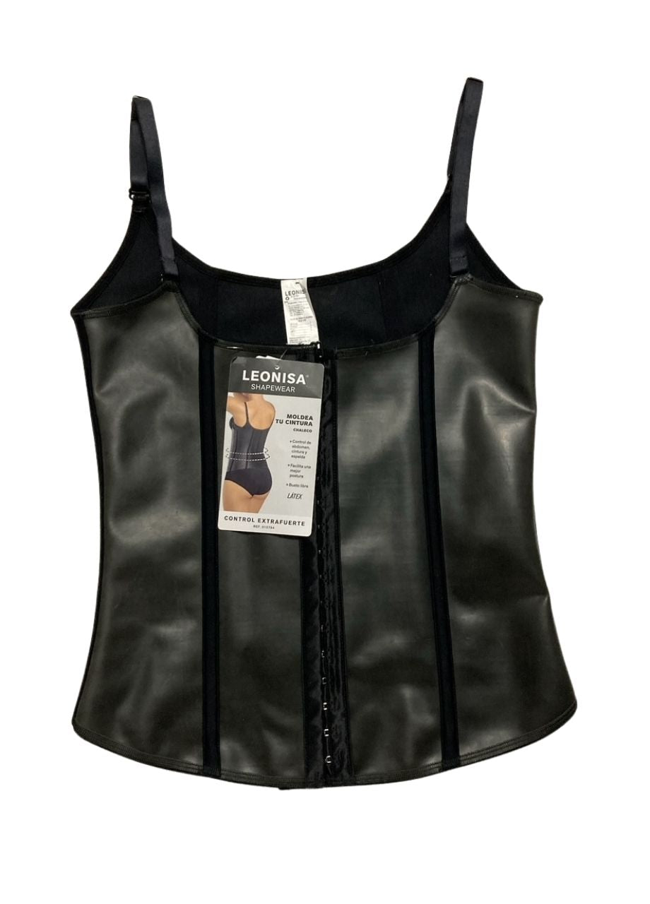 LEONISA Latex Waist Trainer Vest Underwear BLACK L