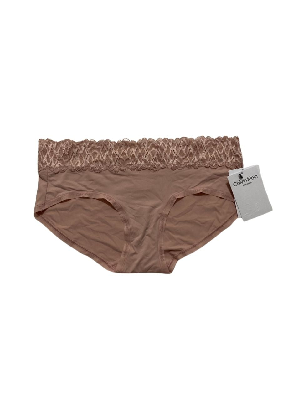 CALVIN KLEIN Attraction Lace Trim Hipster NUDE XS