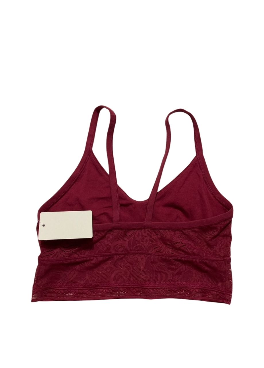 MAIDENFORM All-Over Lace Longline Bralette RED S