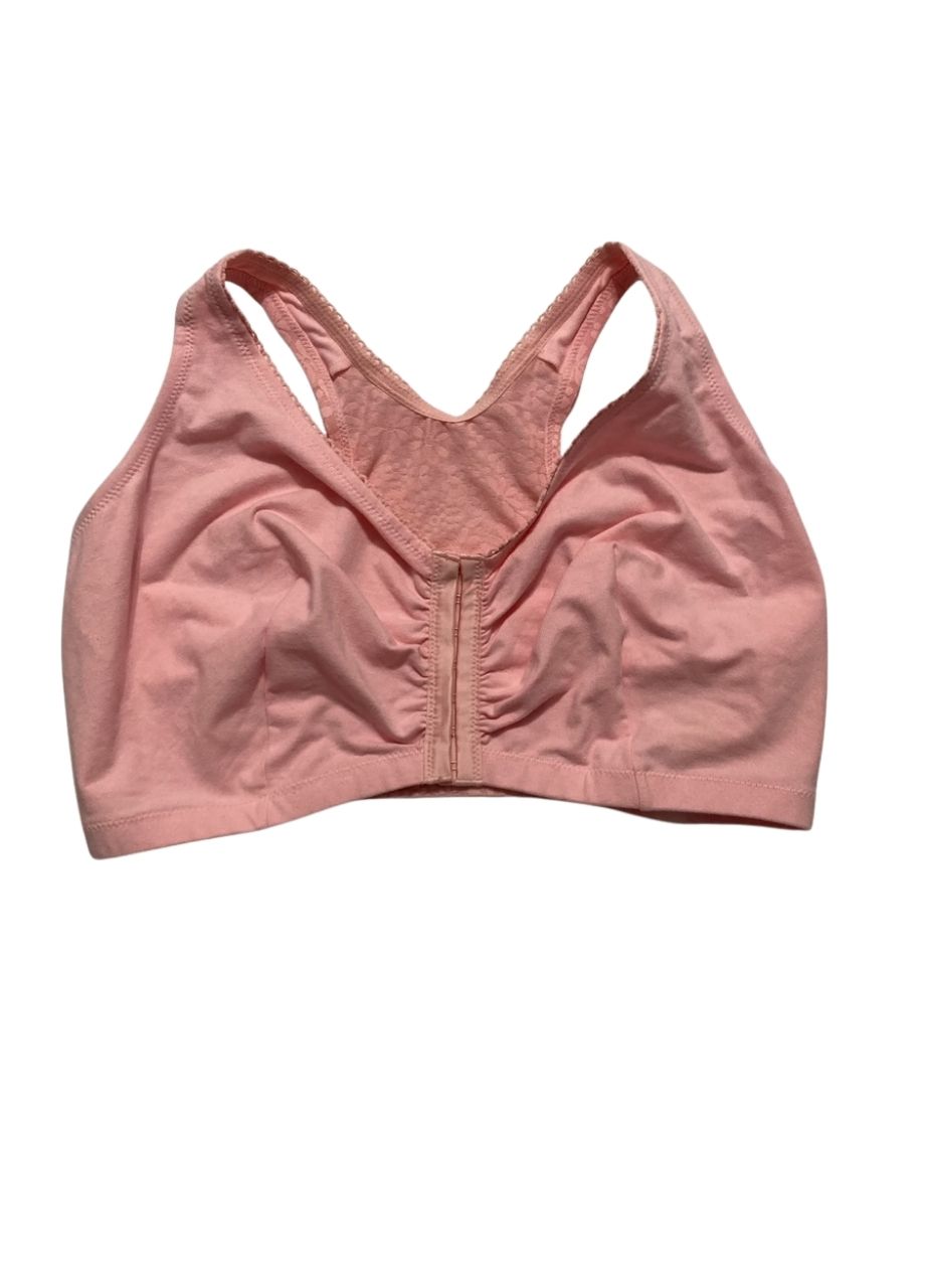 GLAMORISE Front-Closure Cotton T-Back Wirefree PINK 48DD