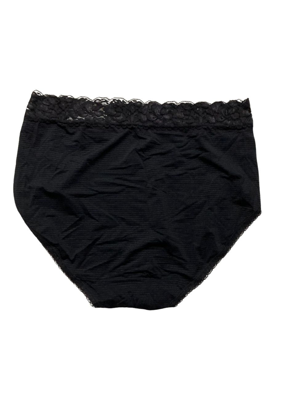 VANITY FAIR Flattering Lace Panties MIDNIGHT BLACK 2XL