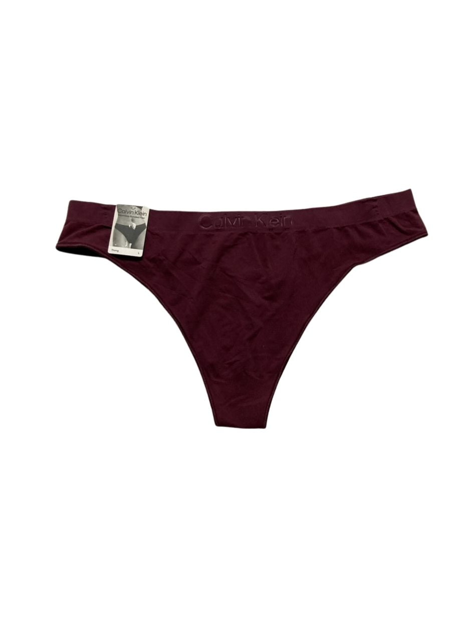 CALVIN KLEIN Bonded Flex Bikini MAUVE WINE L