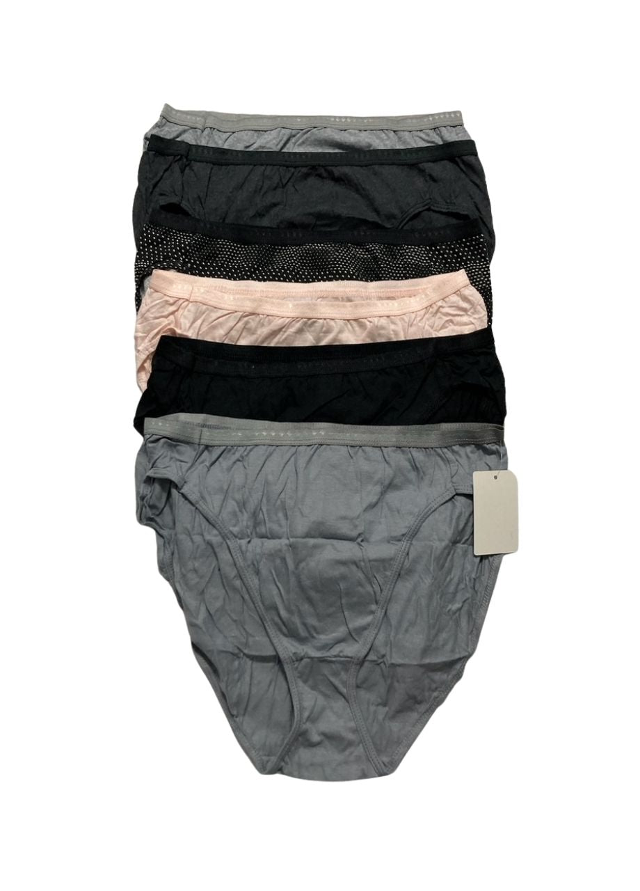 HANES Briefs Pack 6, Ribbed Stretch Brief Underwear ASSORTED 8