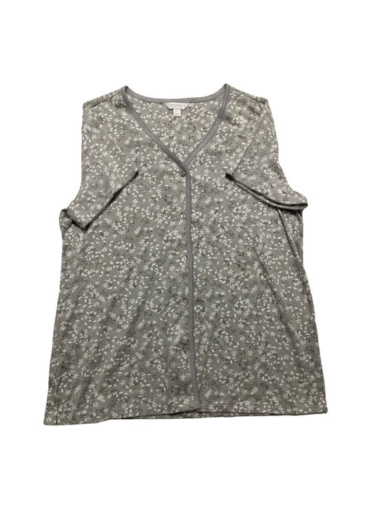 CHARTER CLUB Striped Cotton Sleepwear Pajama top GRAY L