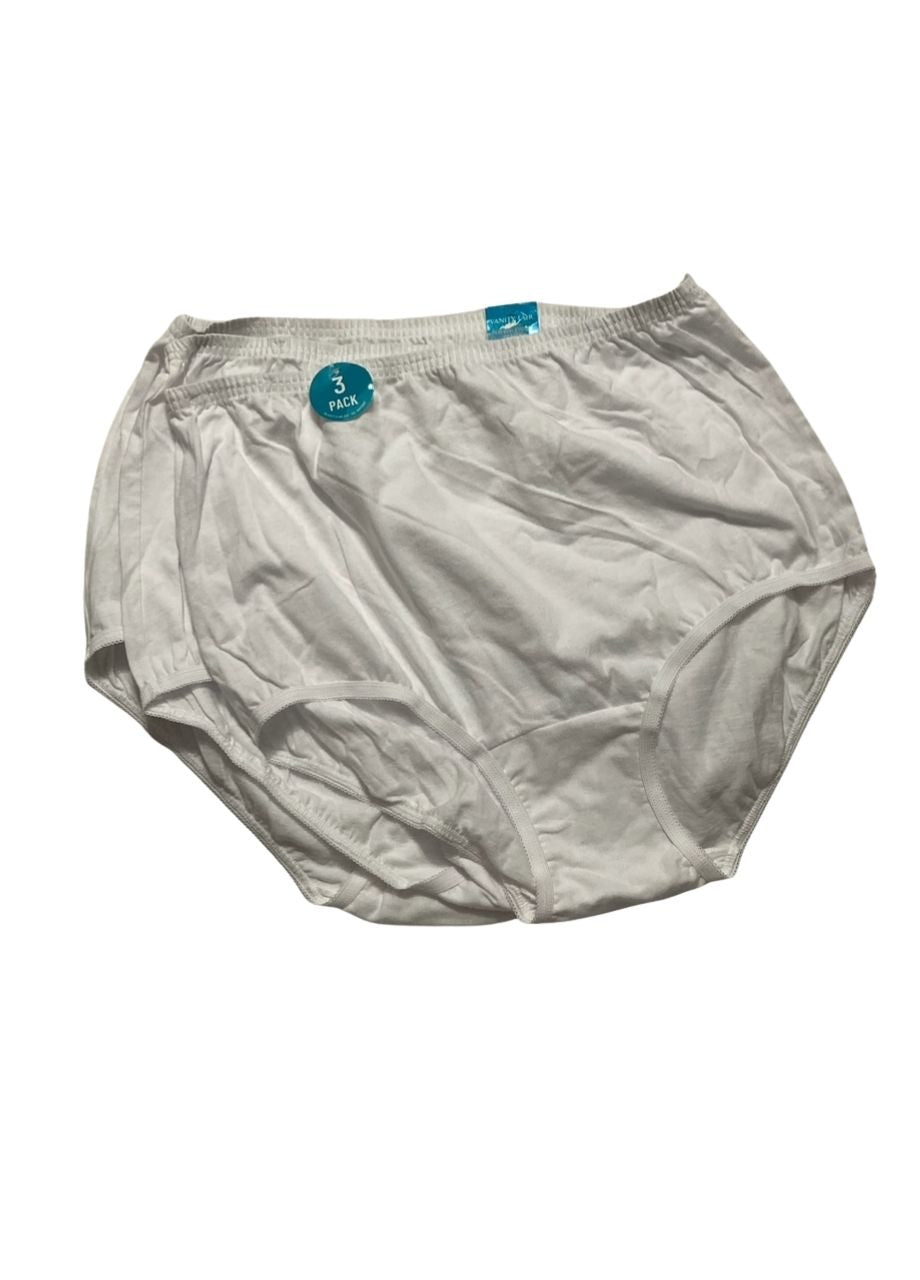 VANITY FAIRHigh Waisted Underwear 3 Pack STAR WHITE L