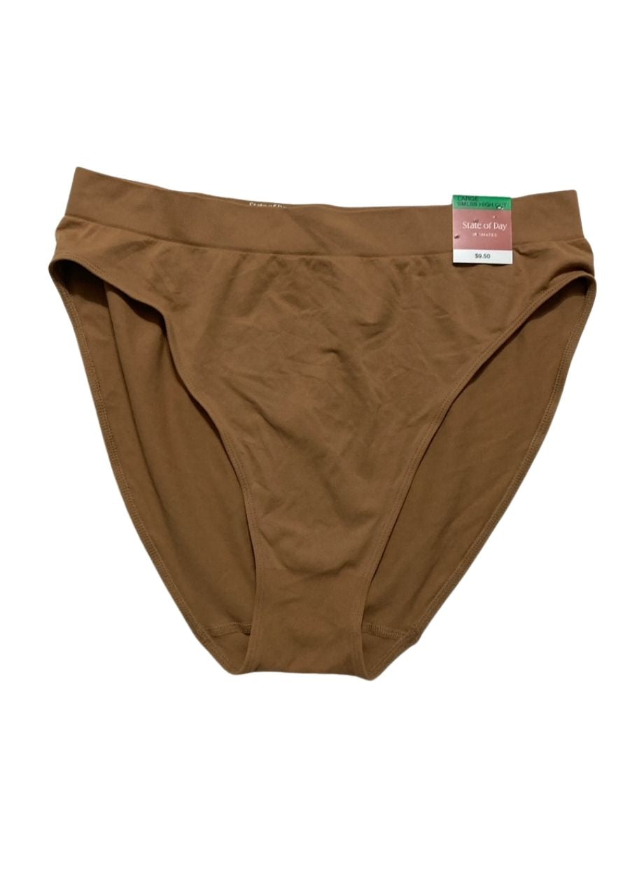 STATE OF DAY Seamless High-cut Underwear FOXY BROWN L