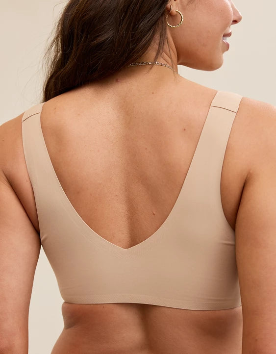 SMOOTHEZ By Aerie Padded Sweetheart Bralette NUDE M