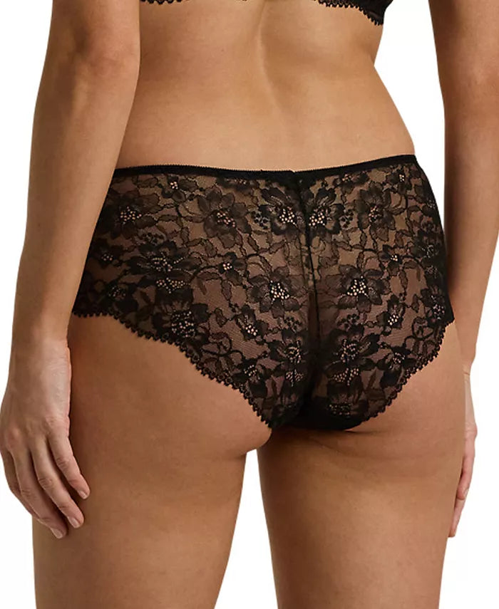 LAUREN RALPH LAUREN Lace Hipster Brief Underwear BLACK S