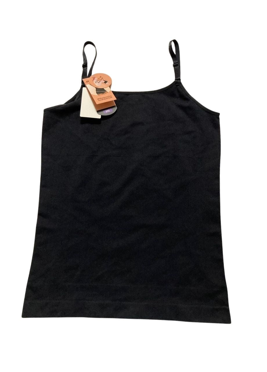 SHAPERMINT Essentials All Day Every Day Scoop Neck Camisole BLACK 2XL