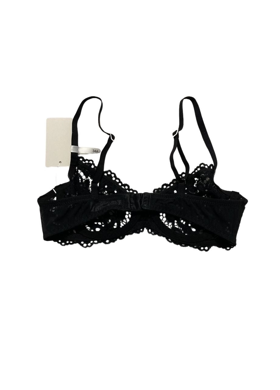 DKNY Classic Lace Unlined Demi Underwear BLACK 34A