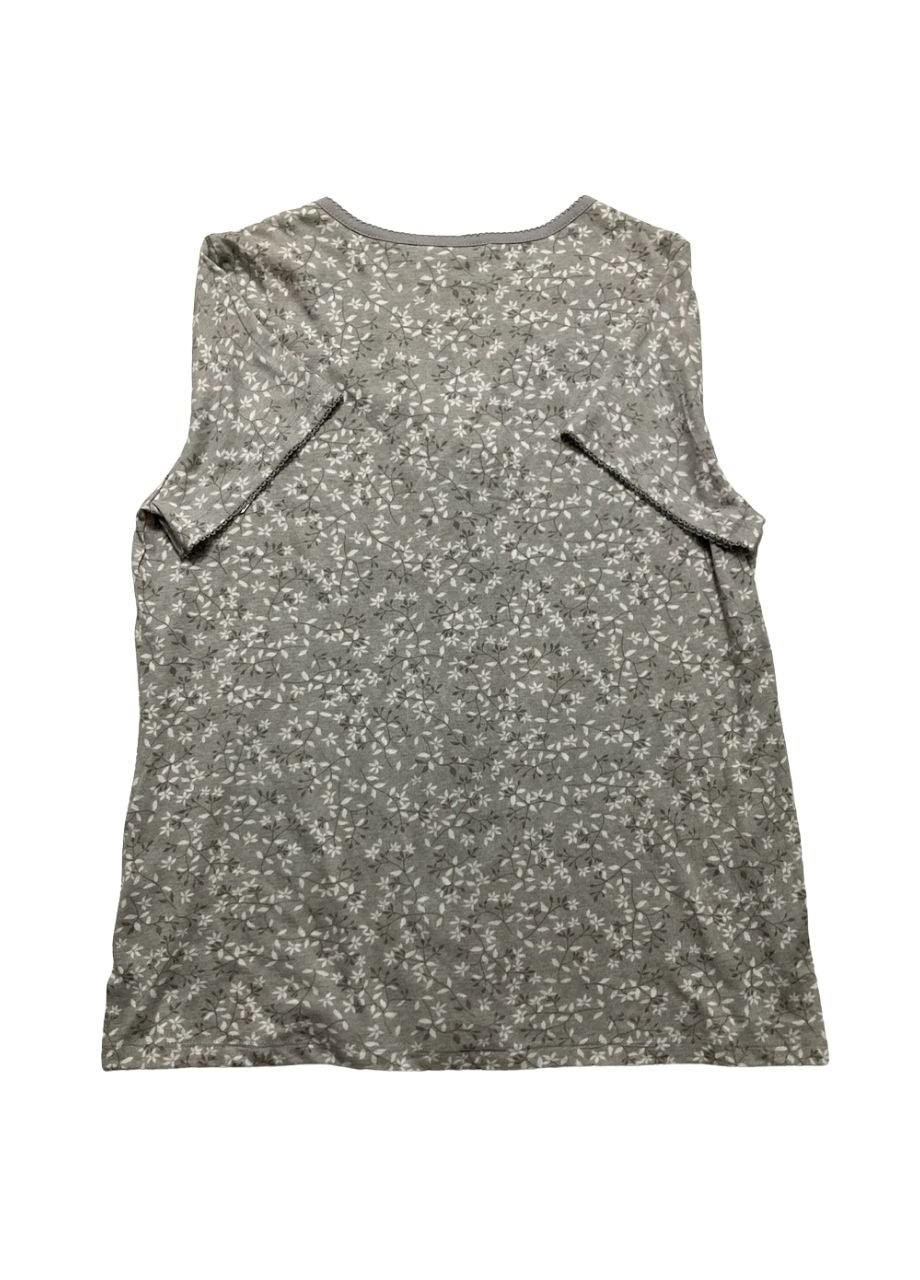 CHARTER CLUB Striped Cotton Sleepwear Pajama top GRAY L
