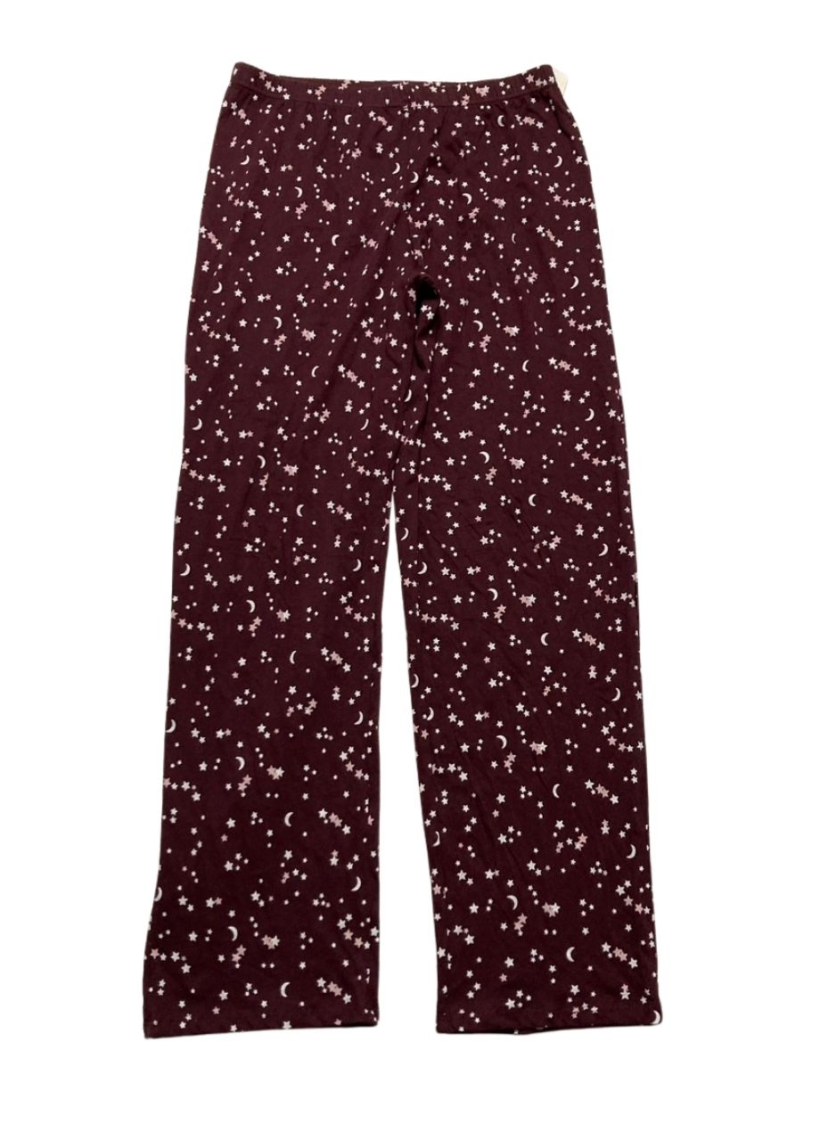 CHARTER CLUB Fleece Pajama Pants RED WINE XS