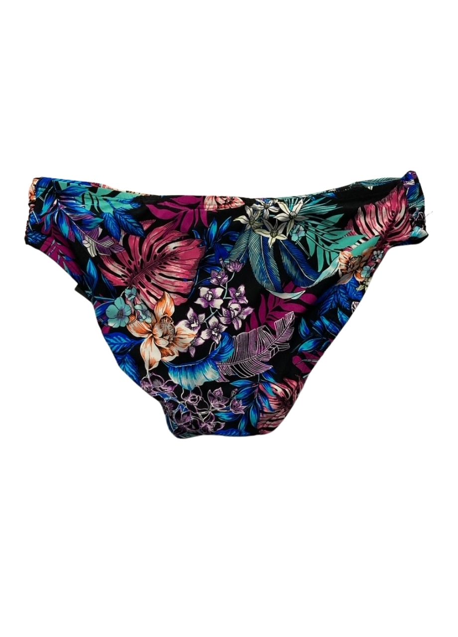 KENNETH COLE Tropical Tendencies Floral Tab Side Hipster Bikini Bottom MULTICOLOR M