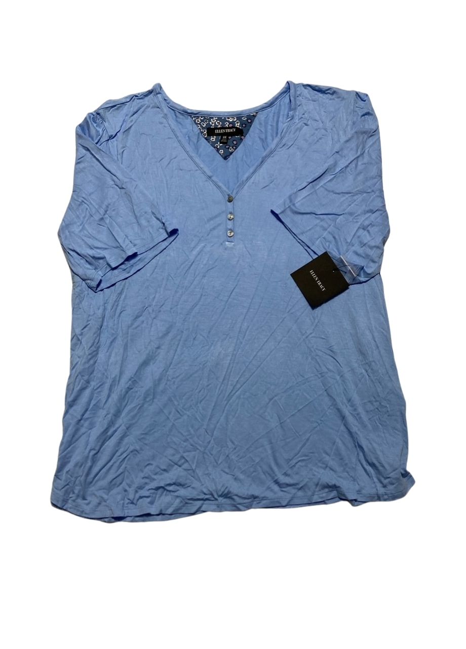 ELLEN TRACY Sleeve Pajama Set BLUE 3X