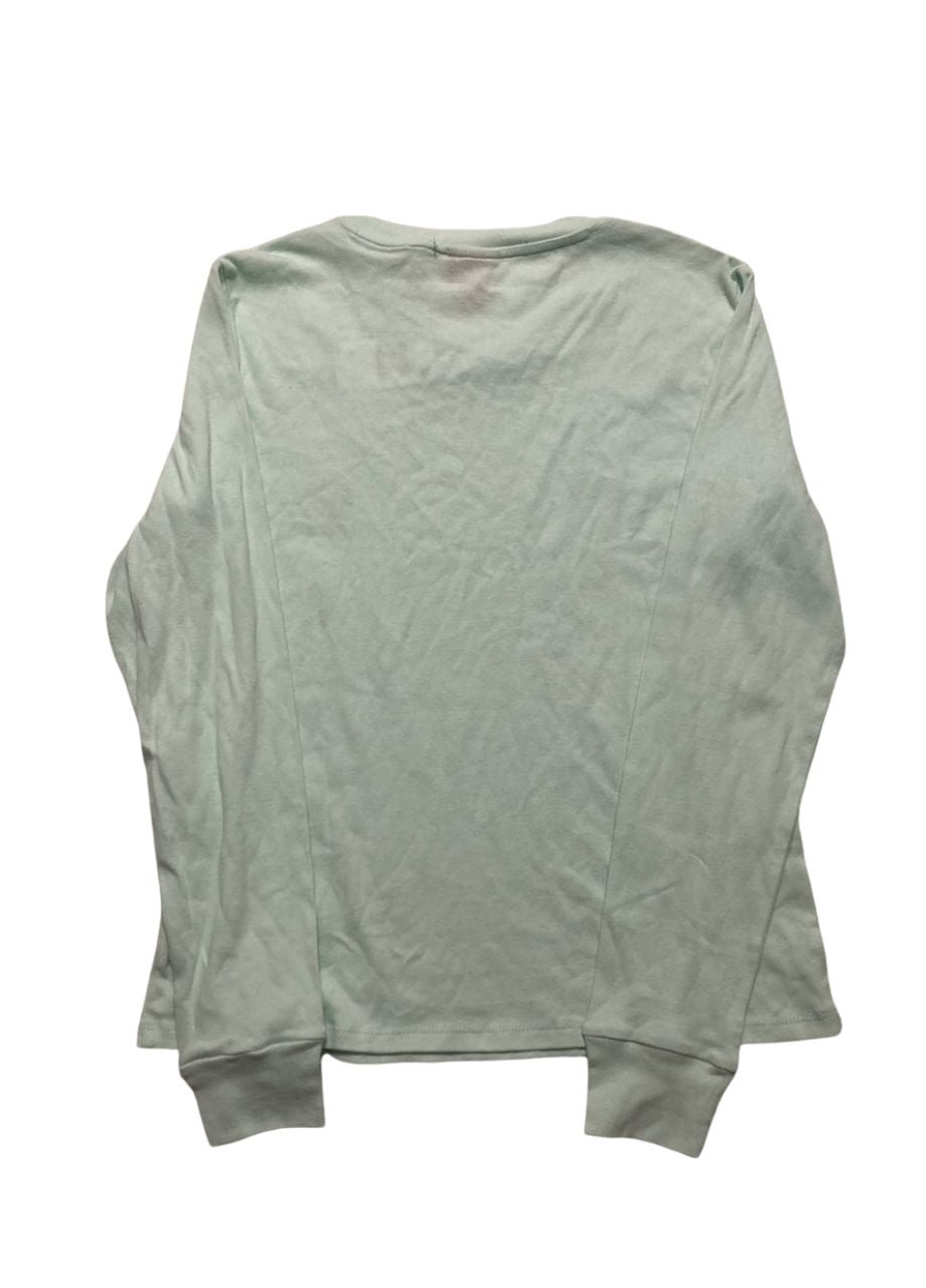 CUDDL DUDS Winter Holiday Cotton Pajama Top BLUE M