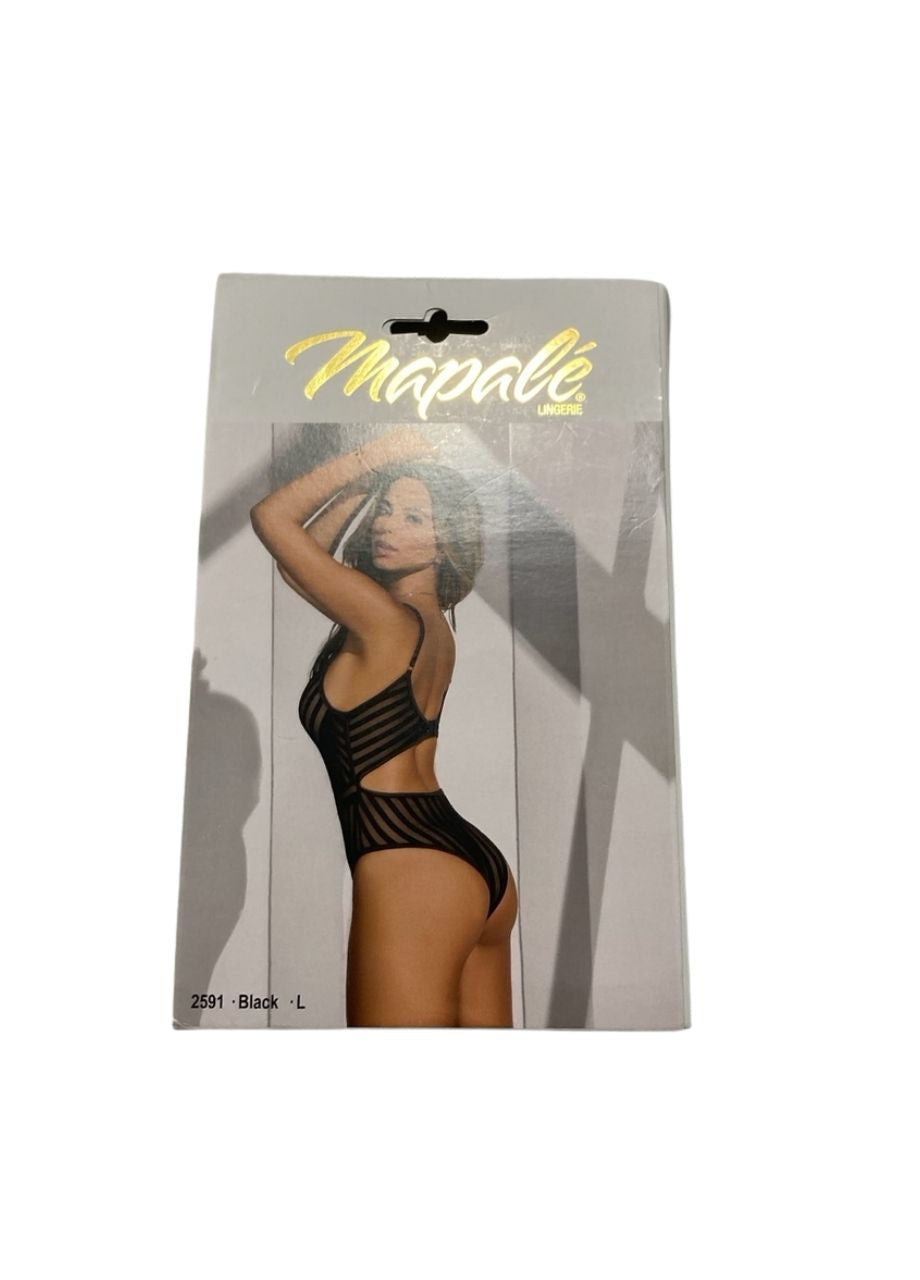 MAPALE Stripped Down Bodysuit BLACK L