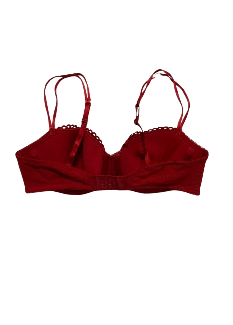 B.TEMPT´D Ciao Bella Lightly Padded Balconette Underwire Bra RED 34C