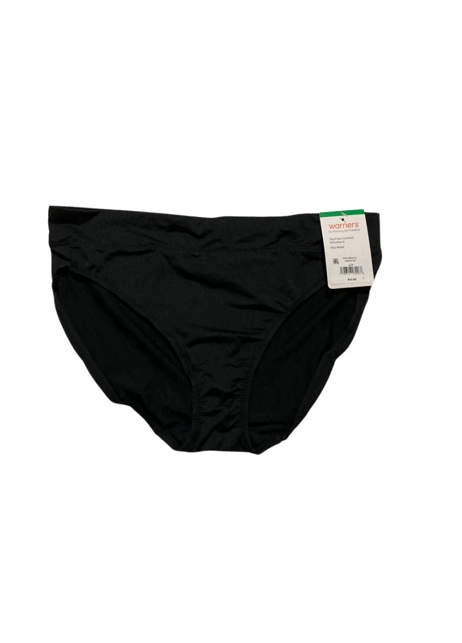 WARNER'S Hi-Cut Brief Panty Underwear BLACK L