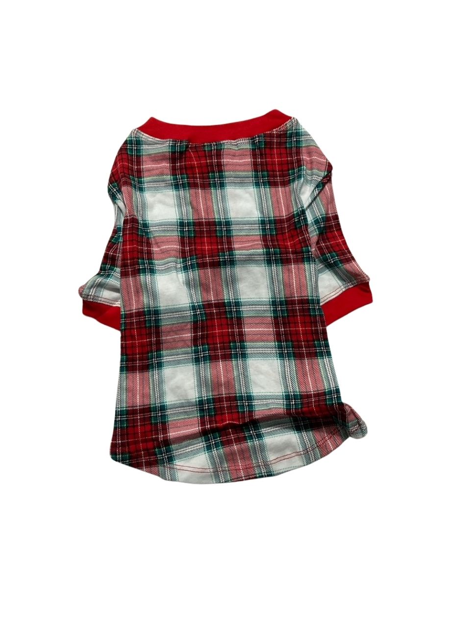 HOLIDAY LANE Winterton Plaid Cotton Matching Family Pet Pajamas RED M