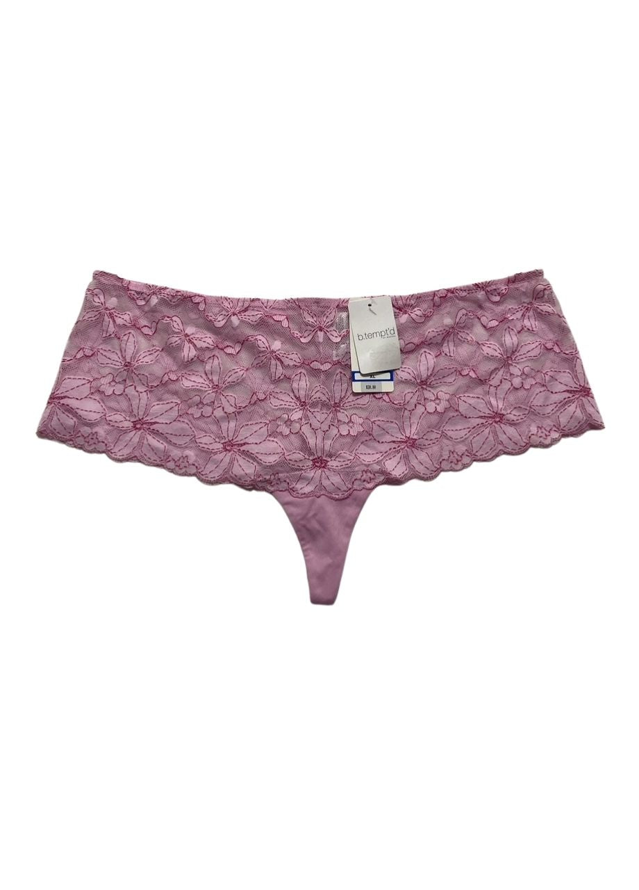 B.TEMPT'D Feeling Famous Tanga Panty PINK LAVANDER XL