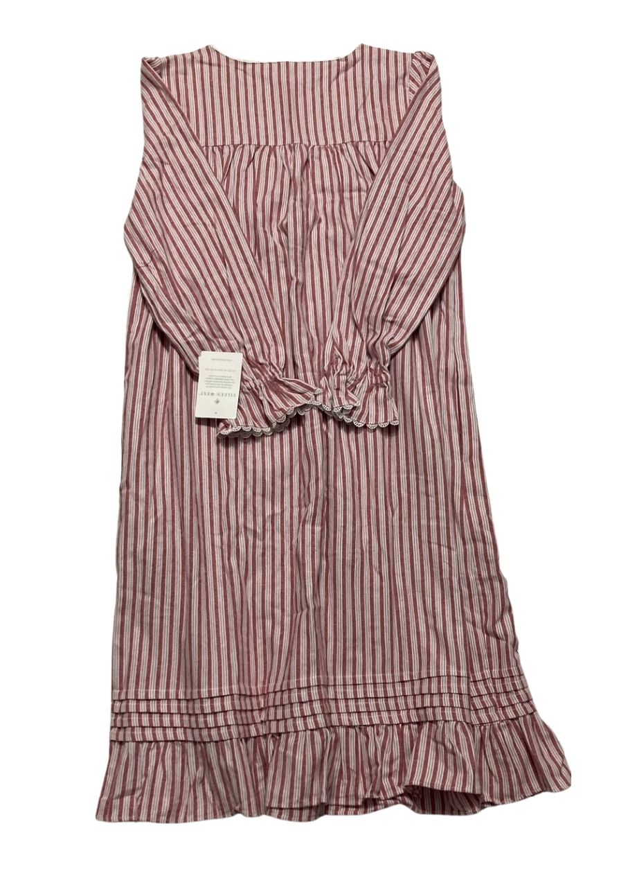 EILEEN WEST Cotton Long Sleeve Waltz Nightgown PINK CANDYCANE S