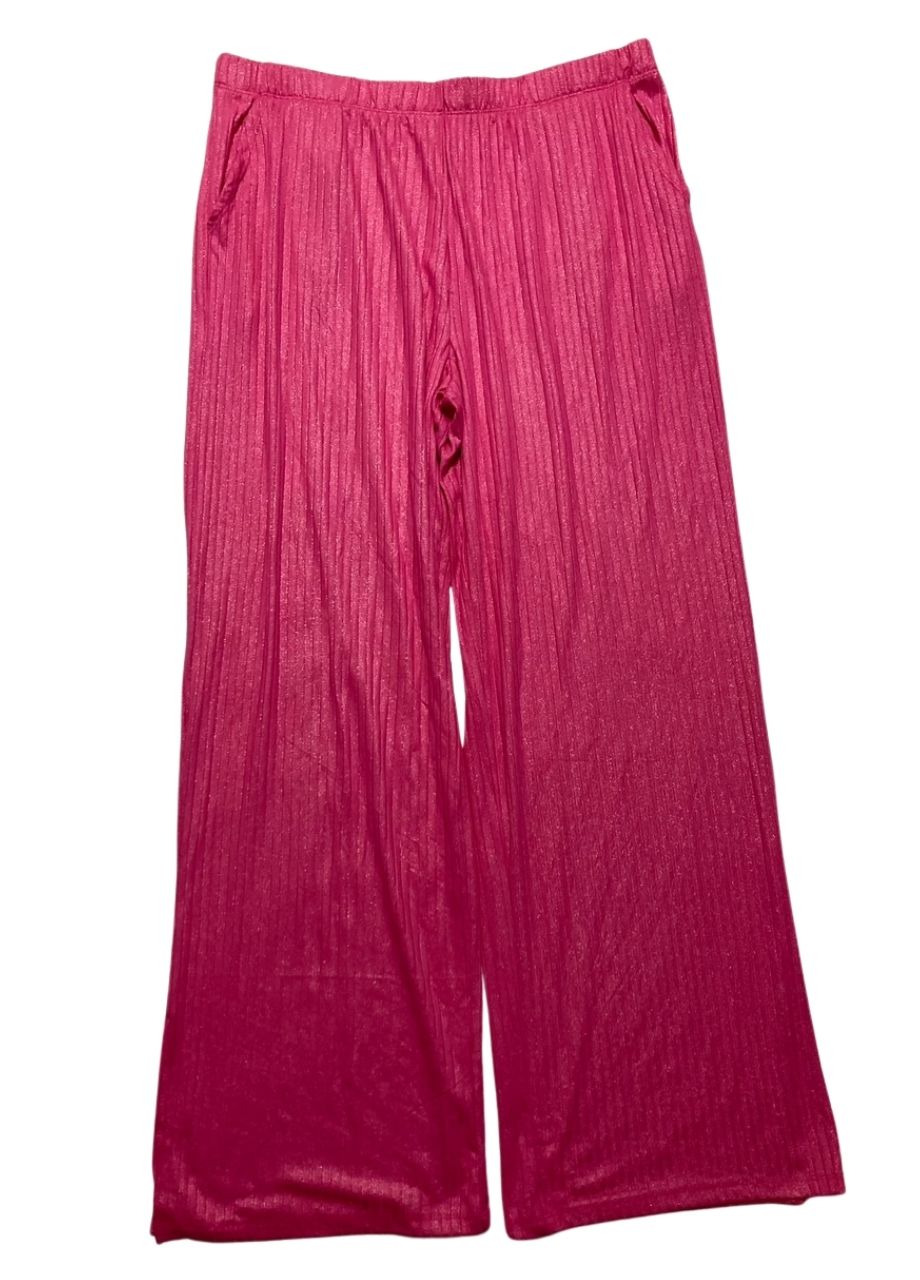 ROUDELAIN Notch-Collar Top & Pants Pajama Set DARK PINK L