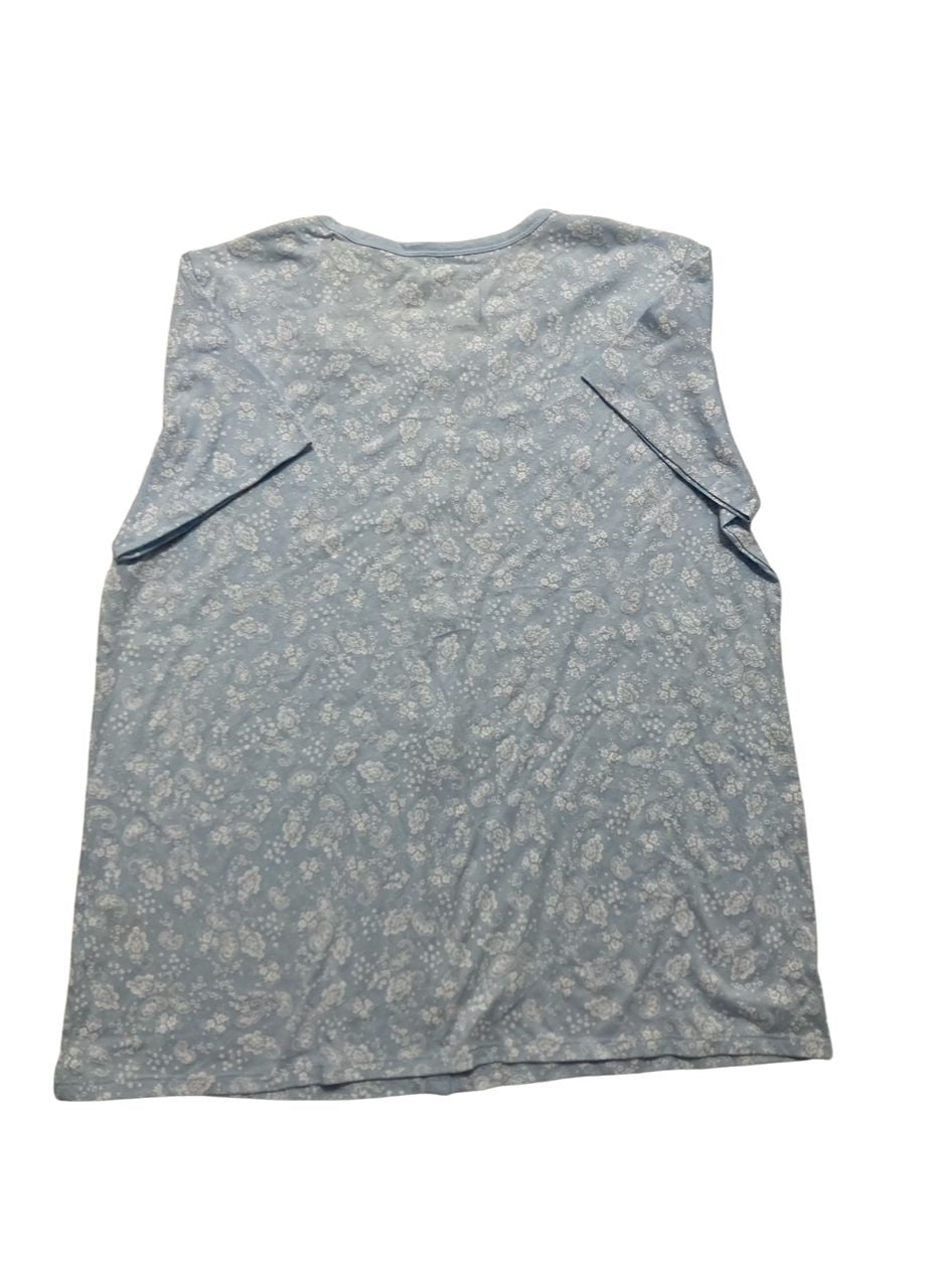 CHARTER CLUB Cotton Printed Cropped Pajama top PAISLEY FLORAL M