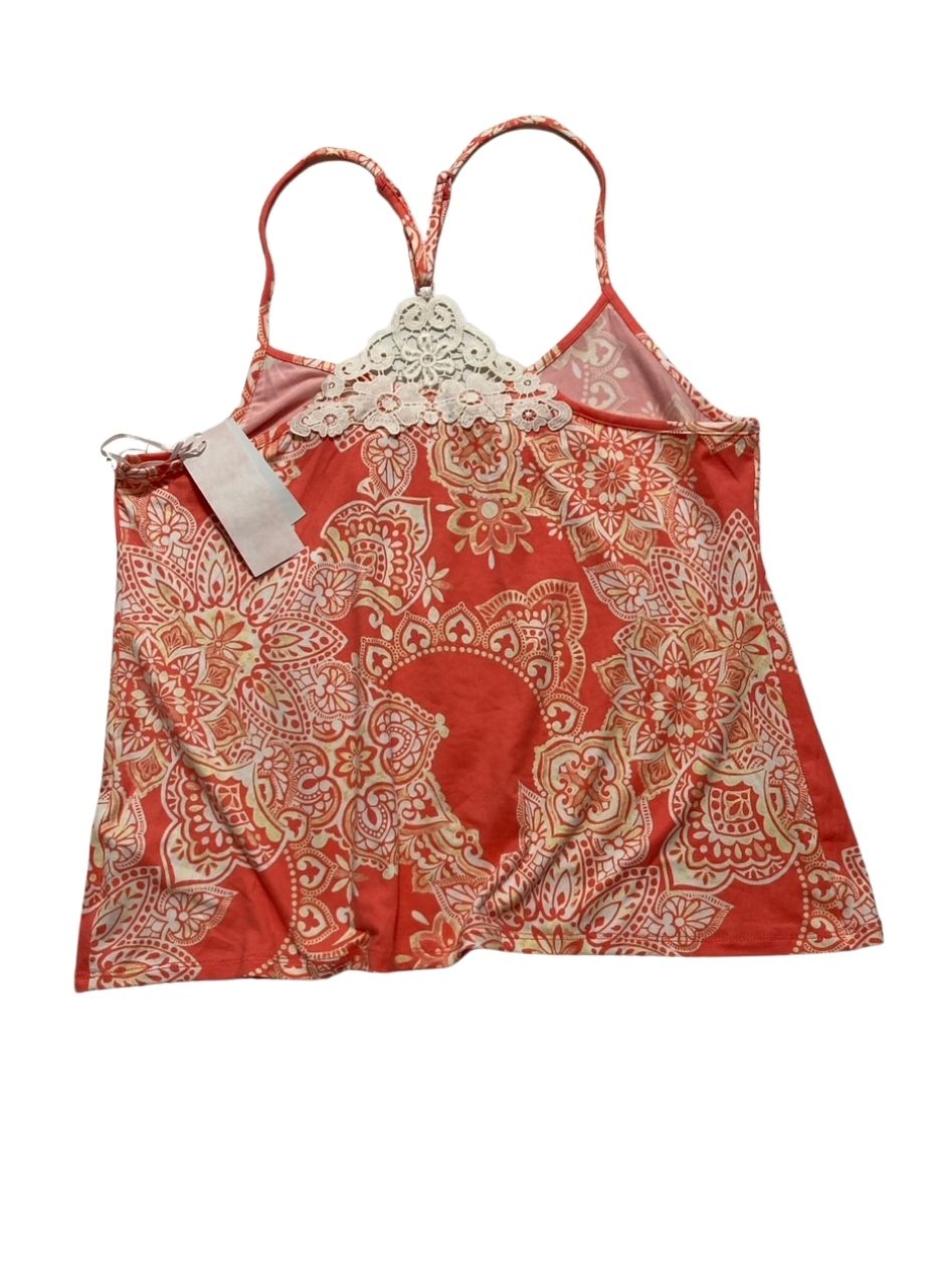 LINEA DONATELLA Printed Sleeveless Cami Top Only CORAL M