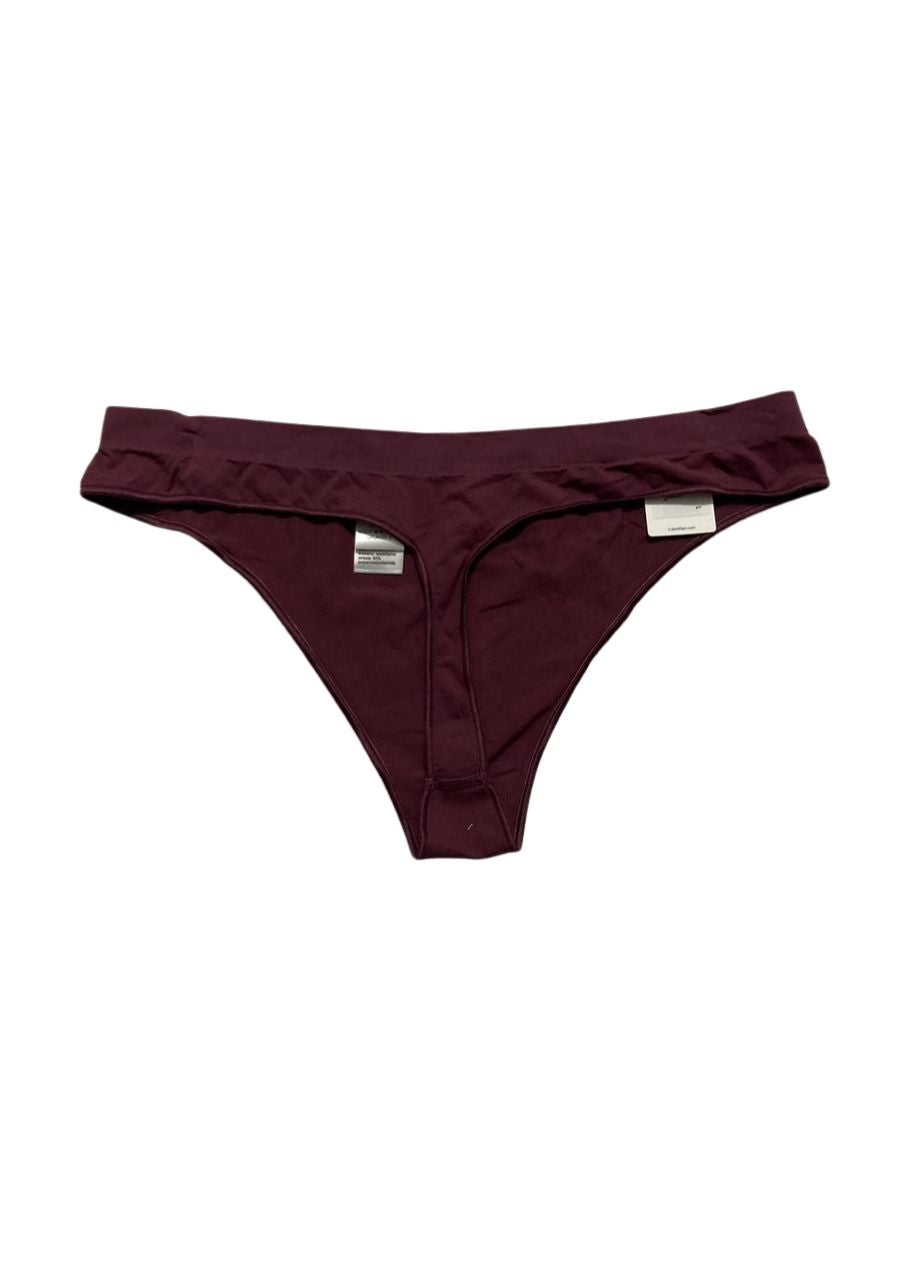 CALVIN KLEIN Bonded Flex Bikini MAUVE WINE L