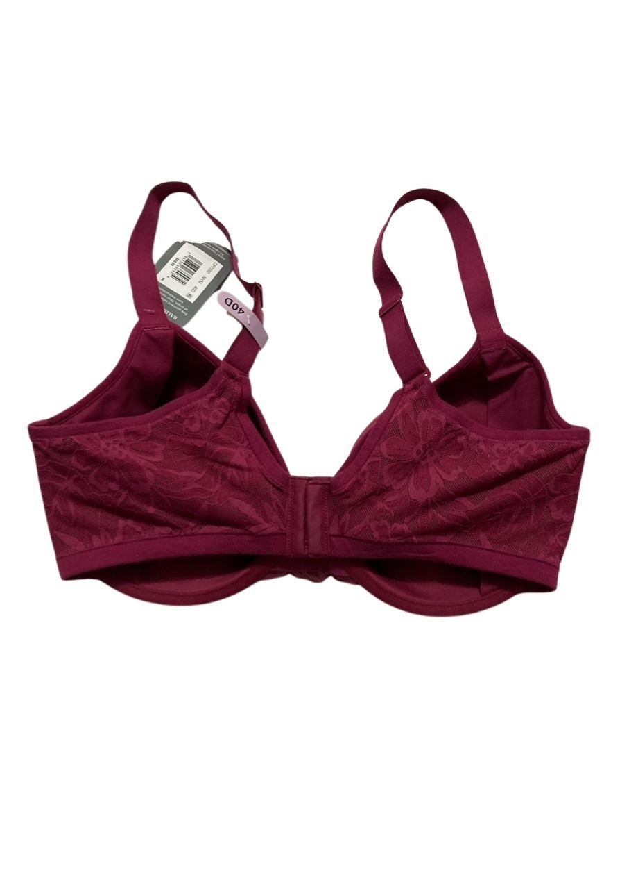 BALI Modal T-Shirt Bra, Breathable Lightweight Underwire DEEP CERISE 40D