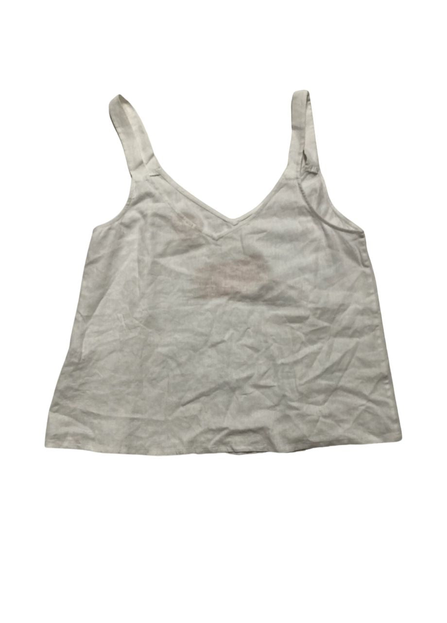 EBERJEY Linen Blend V-neck Cami WHITE M