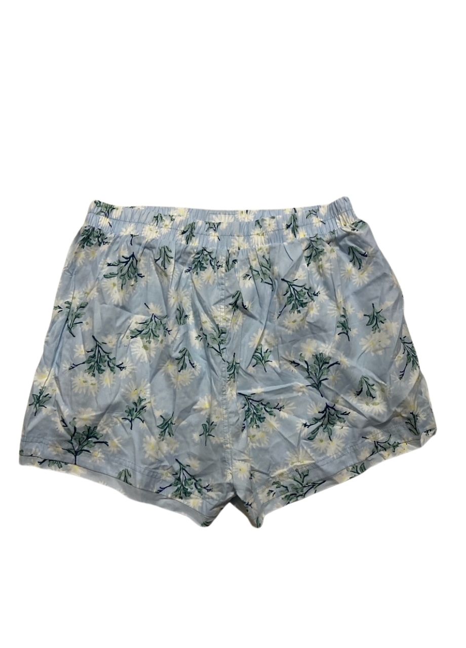 FREE PEOPLE Day To Day Floral Boxer Shorts CHAMBRAY COMBO M