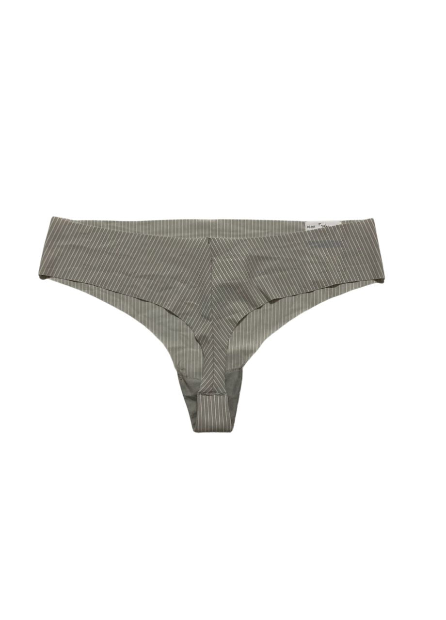 CALVIN KLEIN Invisibles Thong Panty, Parallel Lines GRAY XL