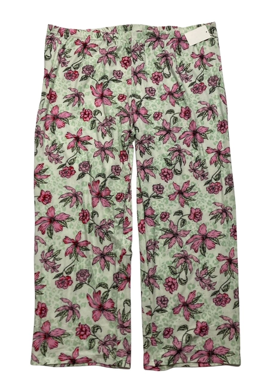 UNBRANDED Pajama pants FLORAL GREEN 3X