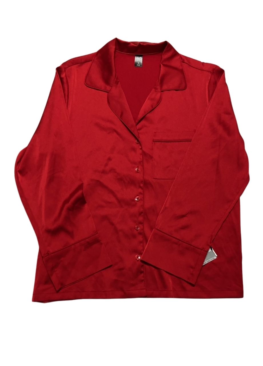 I.N.C Notch Collar Pajama Set RED M