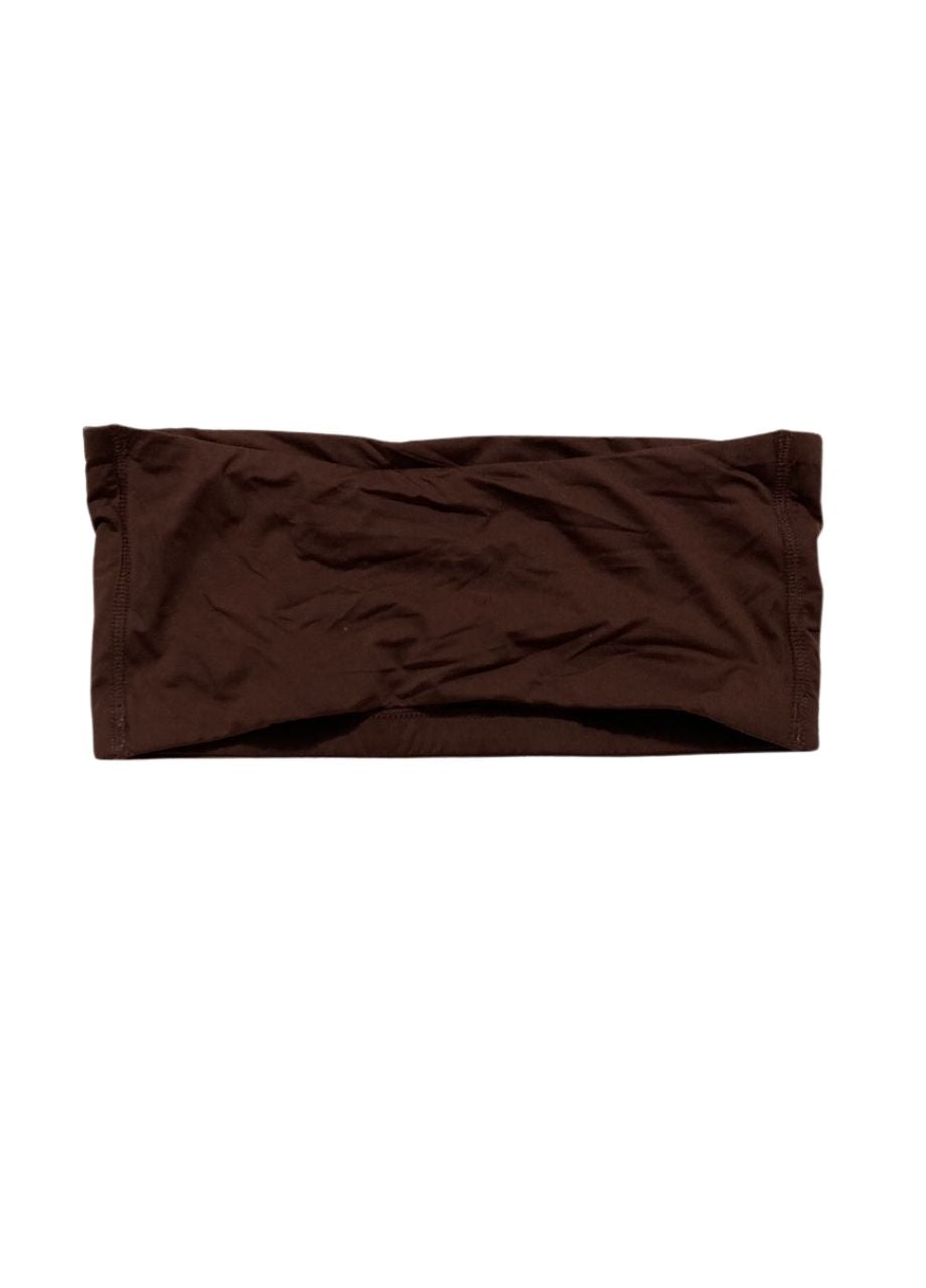 GAPBODY Super Stretch Bandeau Bralette WARM DARK BROWN XS