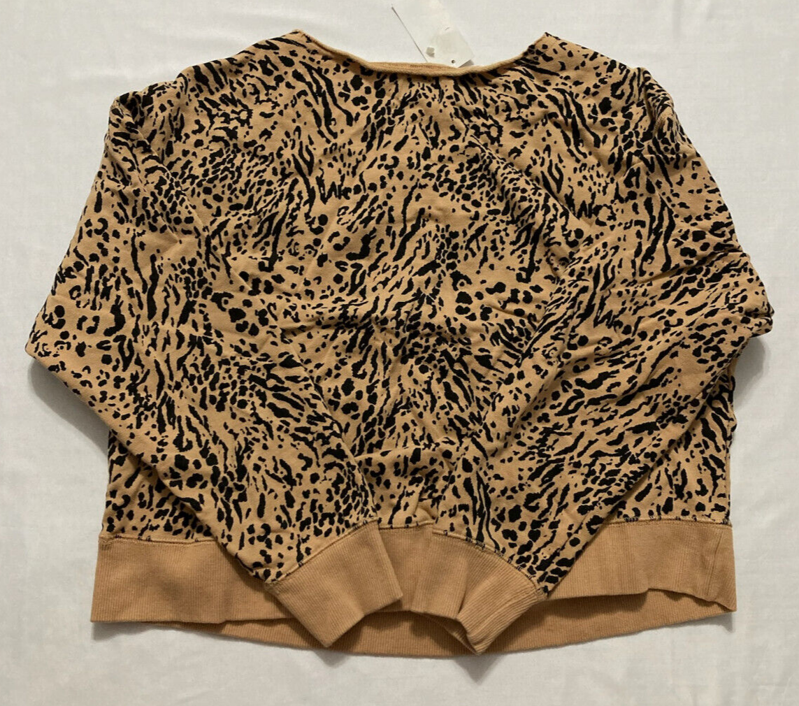 Jenni Cotton French Terry Lounge Only Top Animal Print M